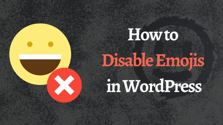 how to disable emojis in wordpress