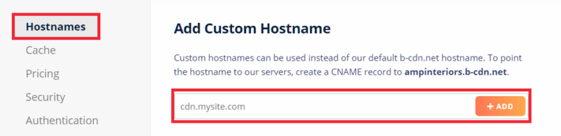 Adding custom hostname/sub-domain to CDN