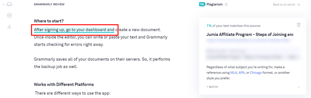 Check Plagiarism with Grammarly