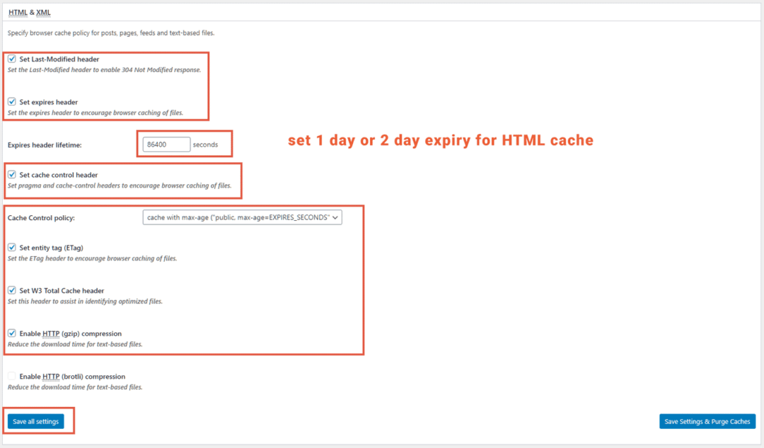 html & xml - browser cache