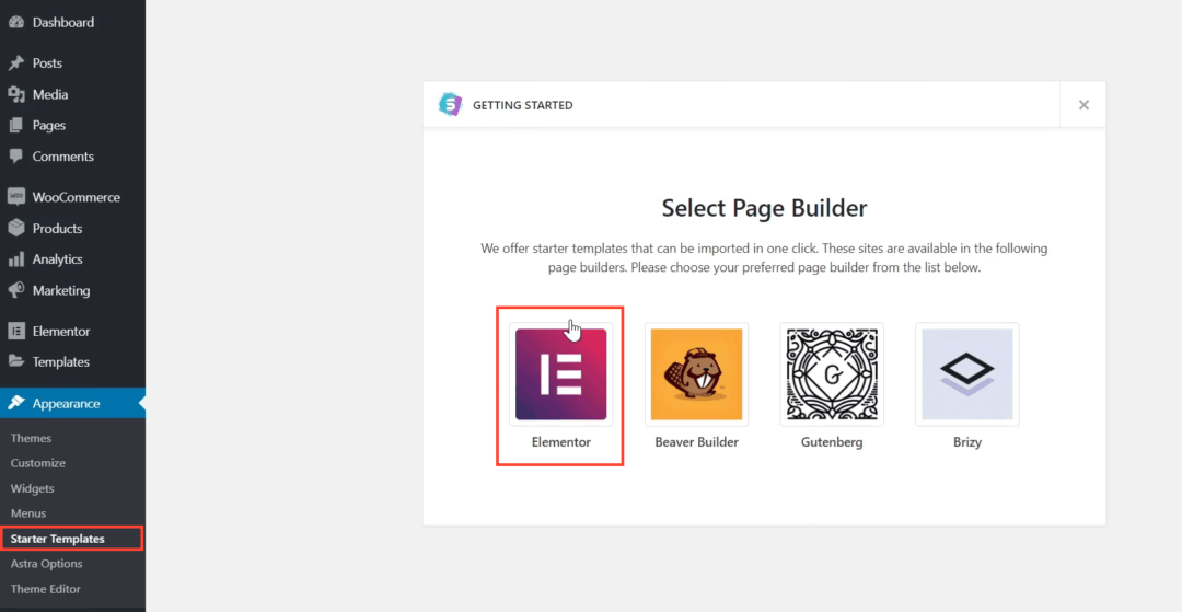 select page builder
