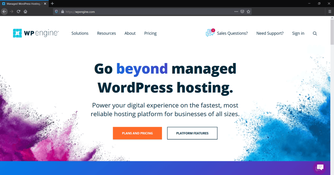 wpengine managed wordpress hosting