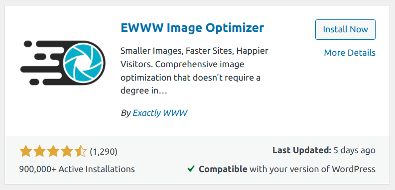 EWWW WordPress image optimization plugin