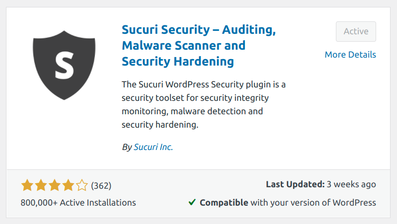 Sucuri Security Plugin for WordPress
